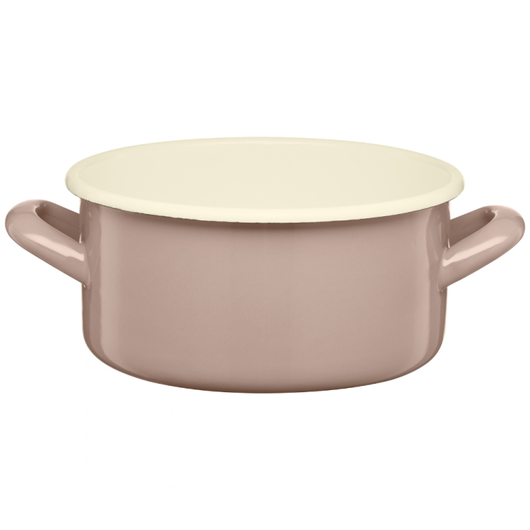 Rondel emaliowany gładki GORDON 22cm jasny róż